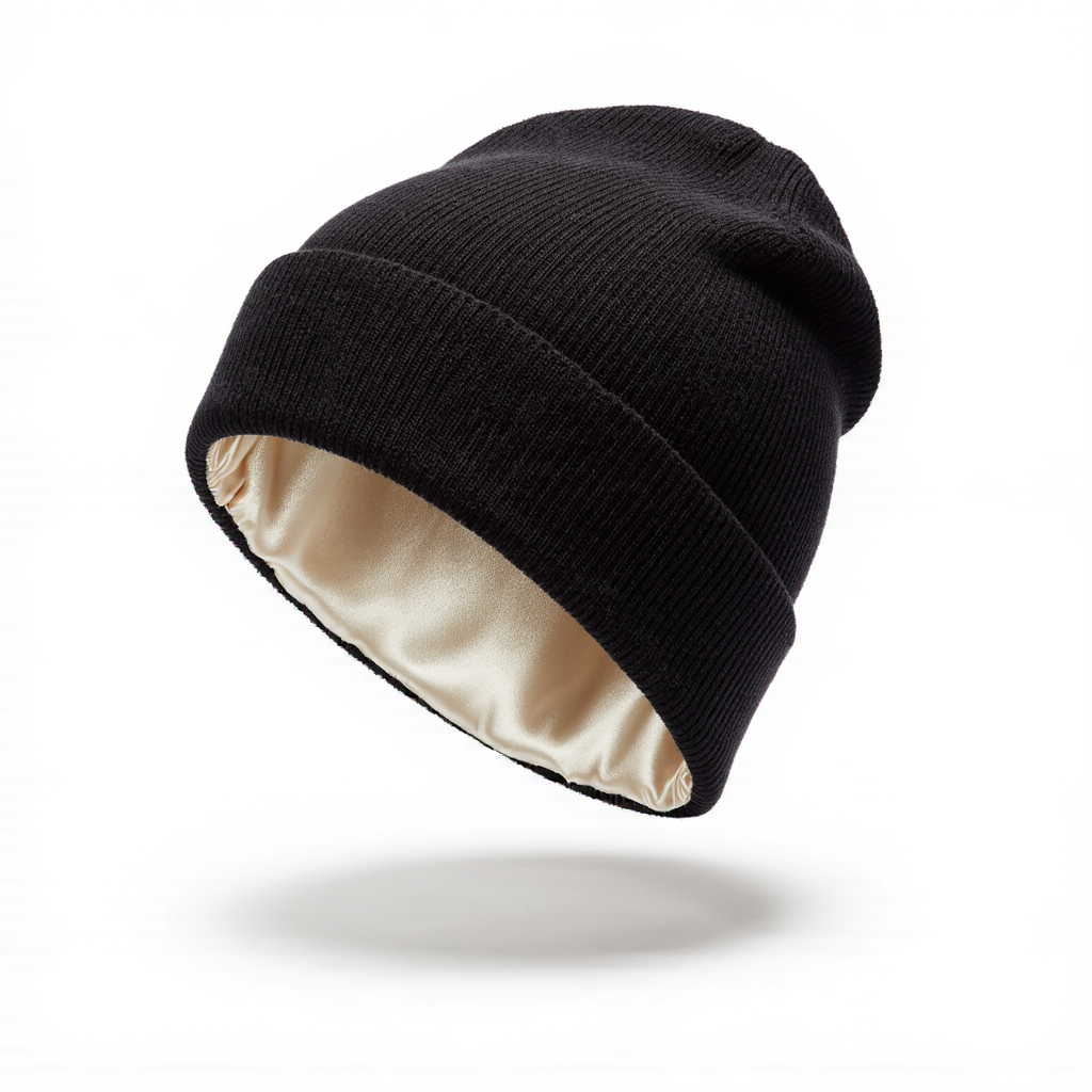Satin-Lined Hair-Protecting Beanie